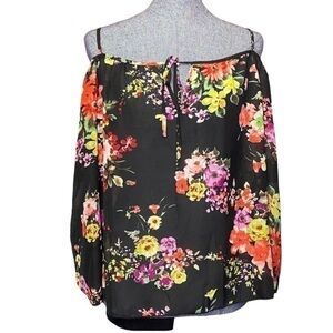 love J floral print off the shoulder blouse size M women top medium